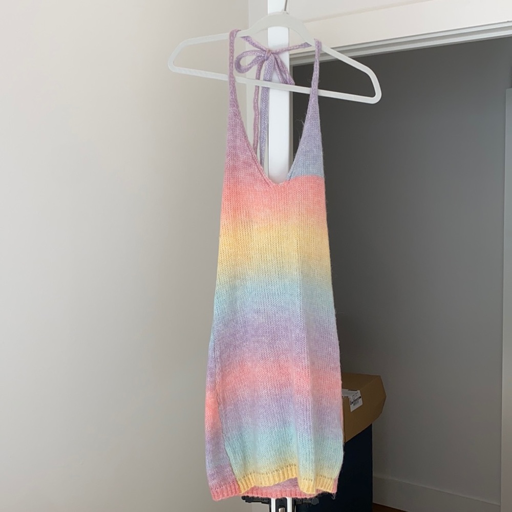 Princess Polly Rainbow Knit Dress